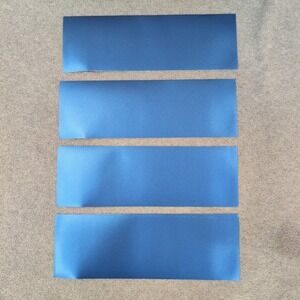 3M 2080 Satin S347 Perfect Blue Metallic Blue Vinyl Wrap 12x4" Strips (4 Pack)